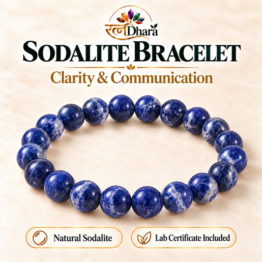 Sodalite Bracelet for Clarity & Communication | Certified Natural Stone