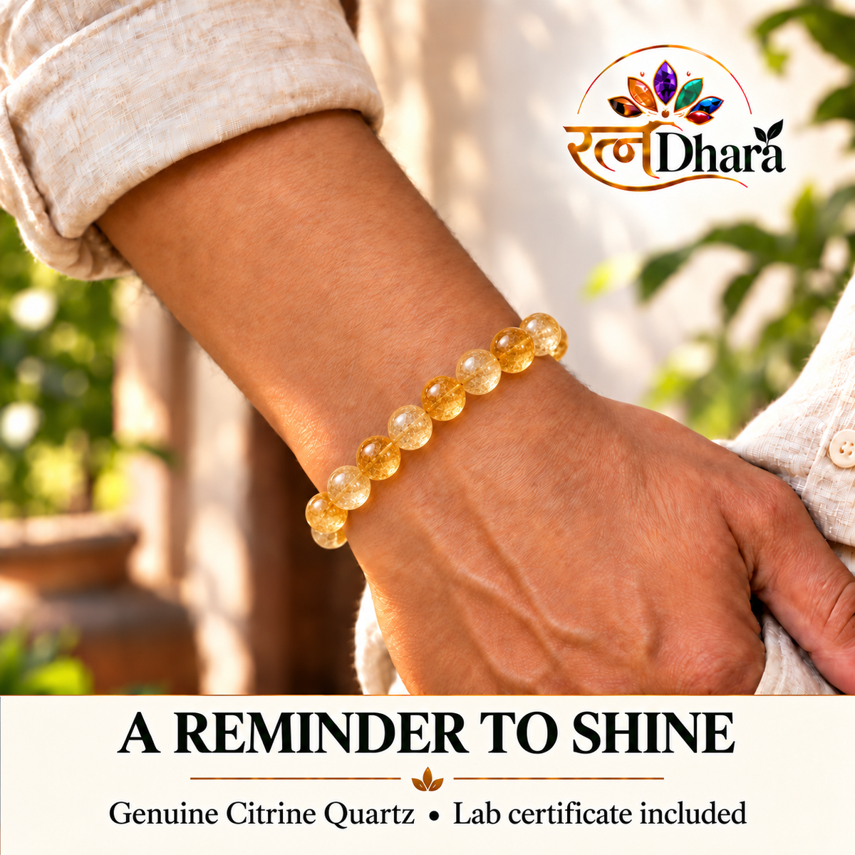 Citrine Bracelet for Optimism & Abundance | Certified Stone