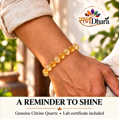 Citrine Bracelet for Optimism & Abundance | Certified Stone