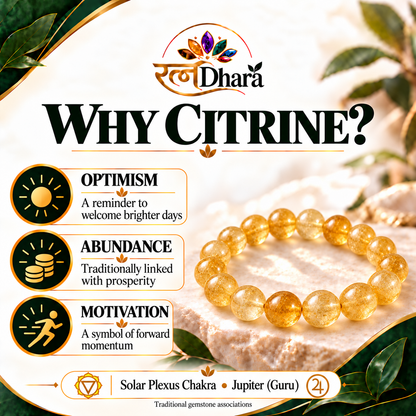 Citrine Bracelet for Optimism & Abundance | Certified Stone