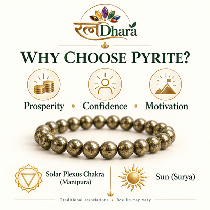 Pyrite Bracelet for Prosperity & Confidence | Certified Natural Stone