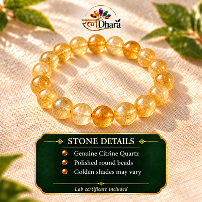 Citrine Bracelet for Optimism & Abundance | Certified Stone