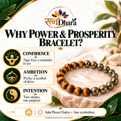 Power & Prosperity Bracelet | Tiger Eye and Pyrite