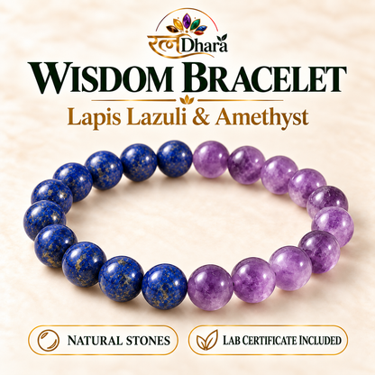 Wisdom Bracelet | Lapis Lazuli and Amethyst