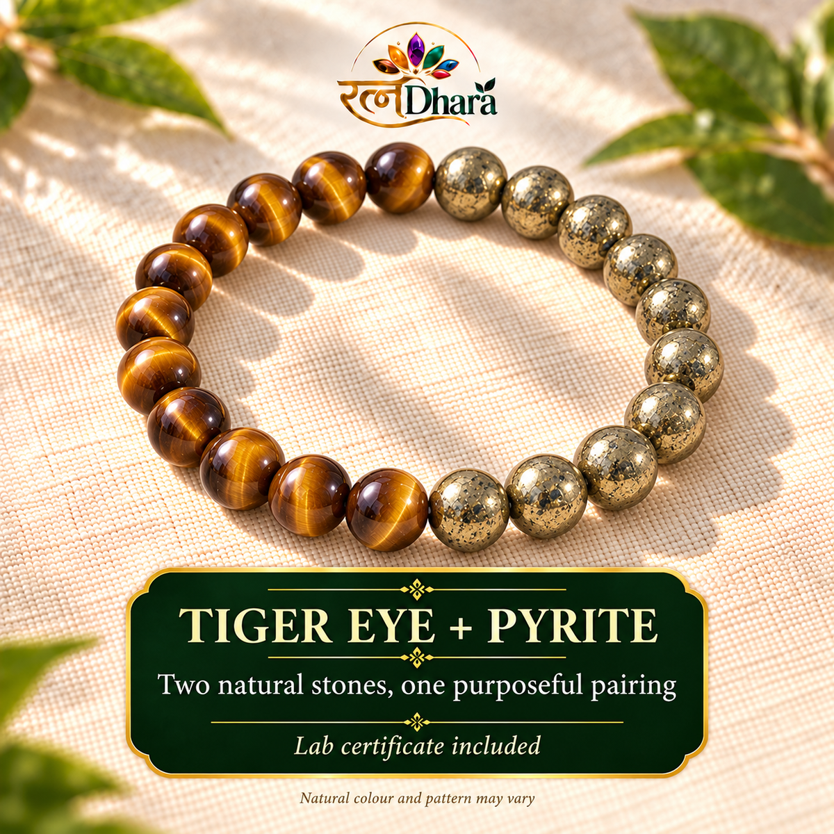 Power & Prosperity Bracelet | Tiger Eye and Pyrite