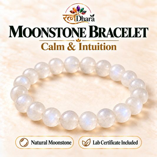 Moonstone Bracelet for Calm & Intuition | Certified Natural Stone