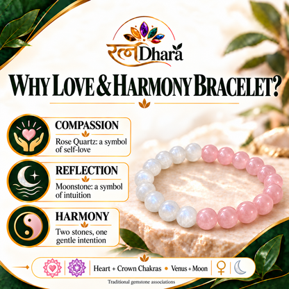 Love & Harmony Bracelet  | MoonStone and Rose Quartz