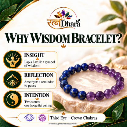 Wisdom Bracelet | Lapis Lazuli and Amethyst