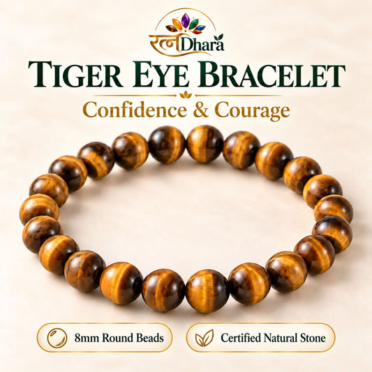 Tiger Eye Bracelet for Confidence & Courage | 8mm Beads