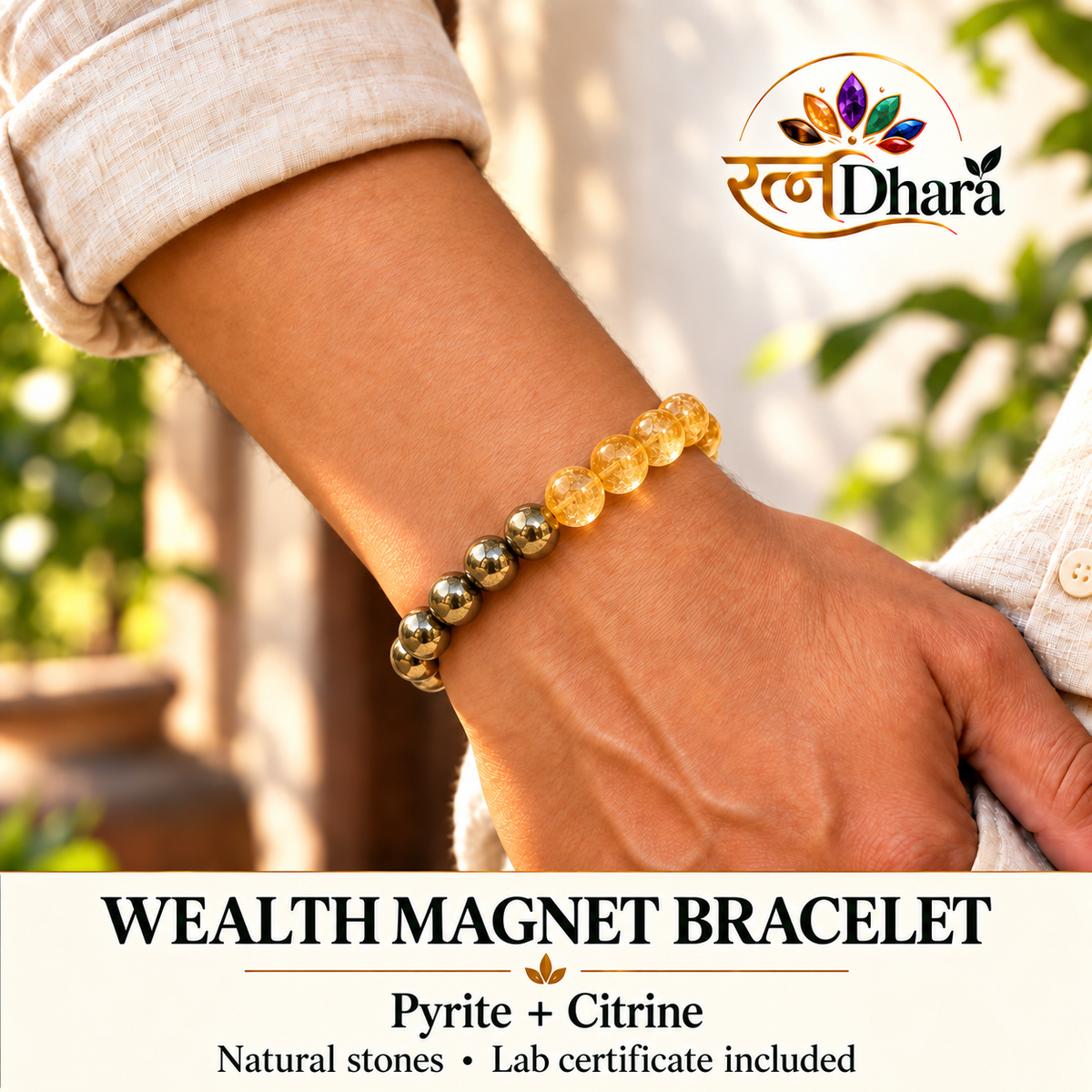 Wealth Magnet Bracelet | Pyrite and Citrine