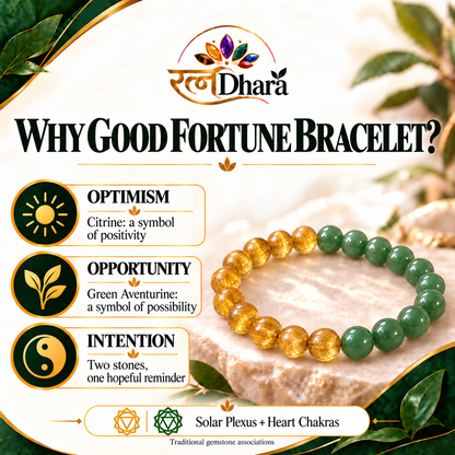 Good Fortune Bracelet | Citrine and Green Aventurine