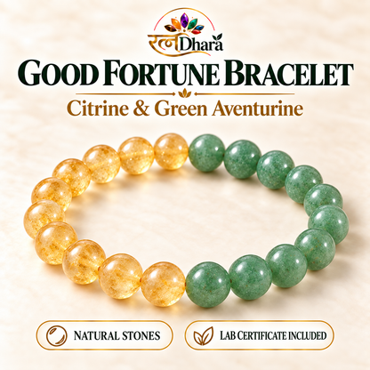 Good Fortune Bracelet | Citrine and Green Aventurine