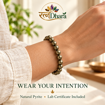 Pyrite Bracelet for Prosperity & Confidence | Certified Natural Stone