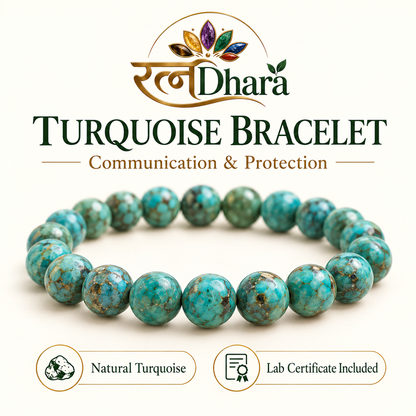 Turquoise Bracelet for Communication & Protection | Lab Certified