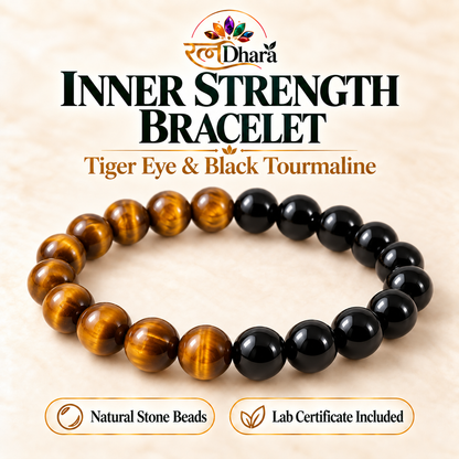 Inner Strength Bracelet | Tiger Eye & Black Tourmaline