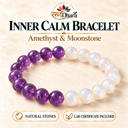 Inner Calm Bracelet | Amethyst & Moonstone