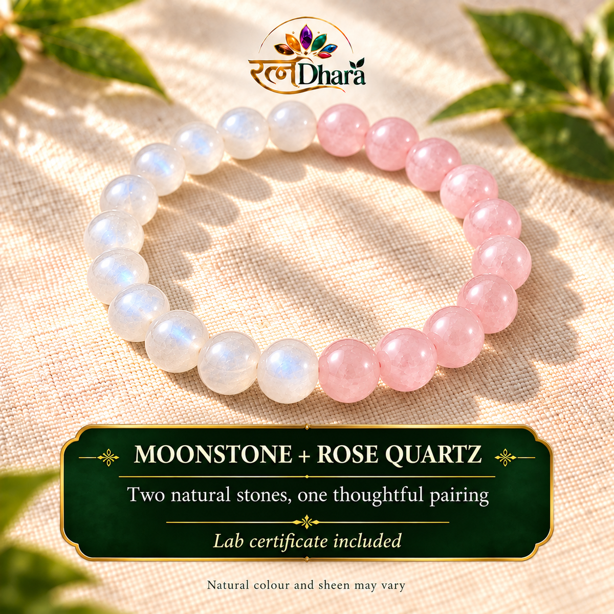 Love & Harmony Bracelet  | MoonStone and Rose Quartz