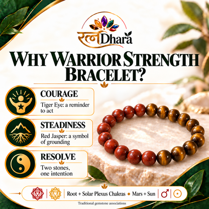 Warrior Strength Bracelet  | Red Jasper and Tiger Eye