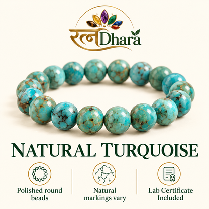 Turquoise Bracelet for Communication & Protection | Lab Certified
